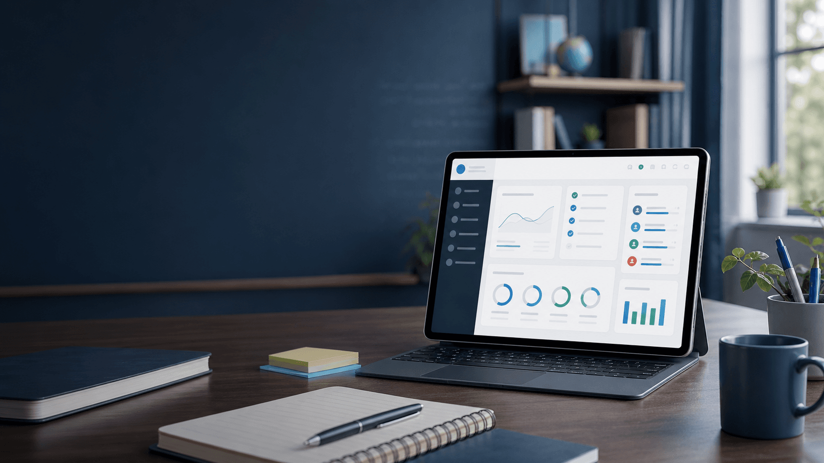 Teacher workspace with a learning dashboard preview